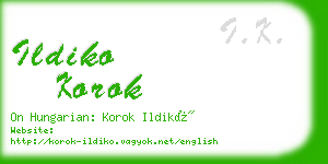 ildiko korok business card